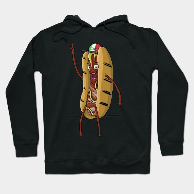 The Bacon Cheddar Bratwurst Hoodie by TheMeowstache